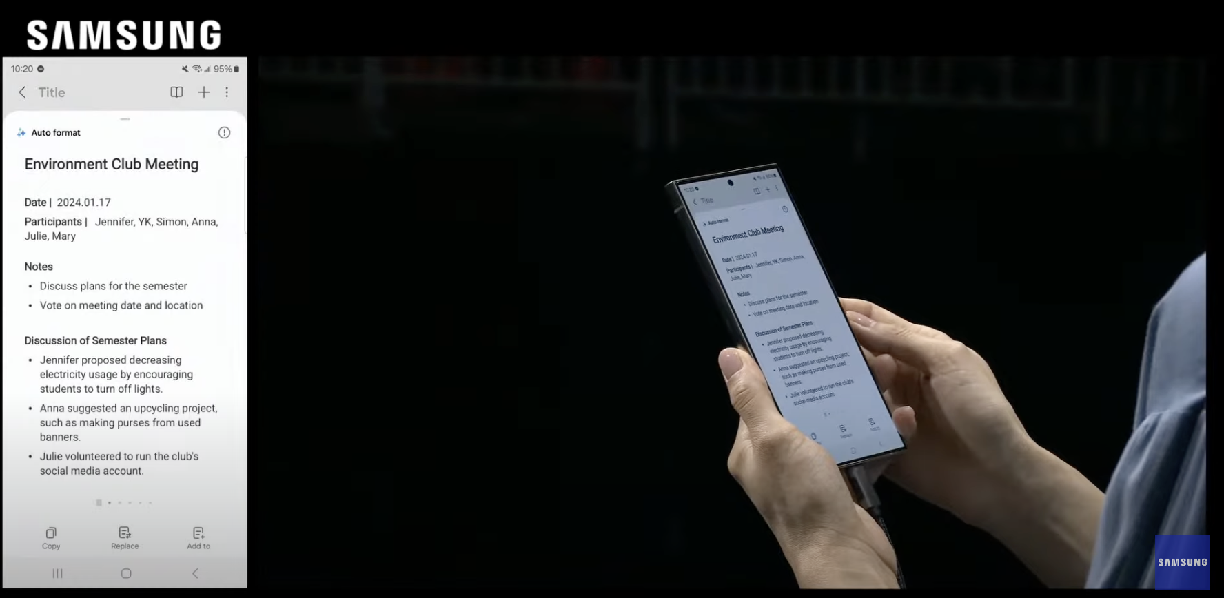 tính năng tóm tắt văn bản trên Samsung S24